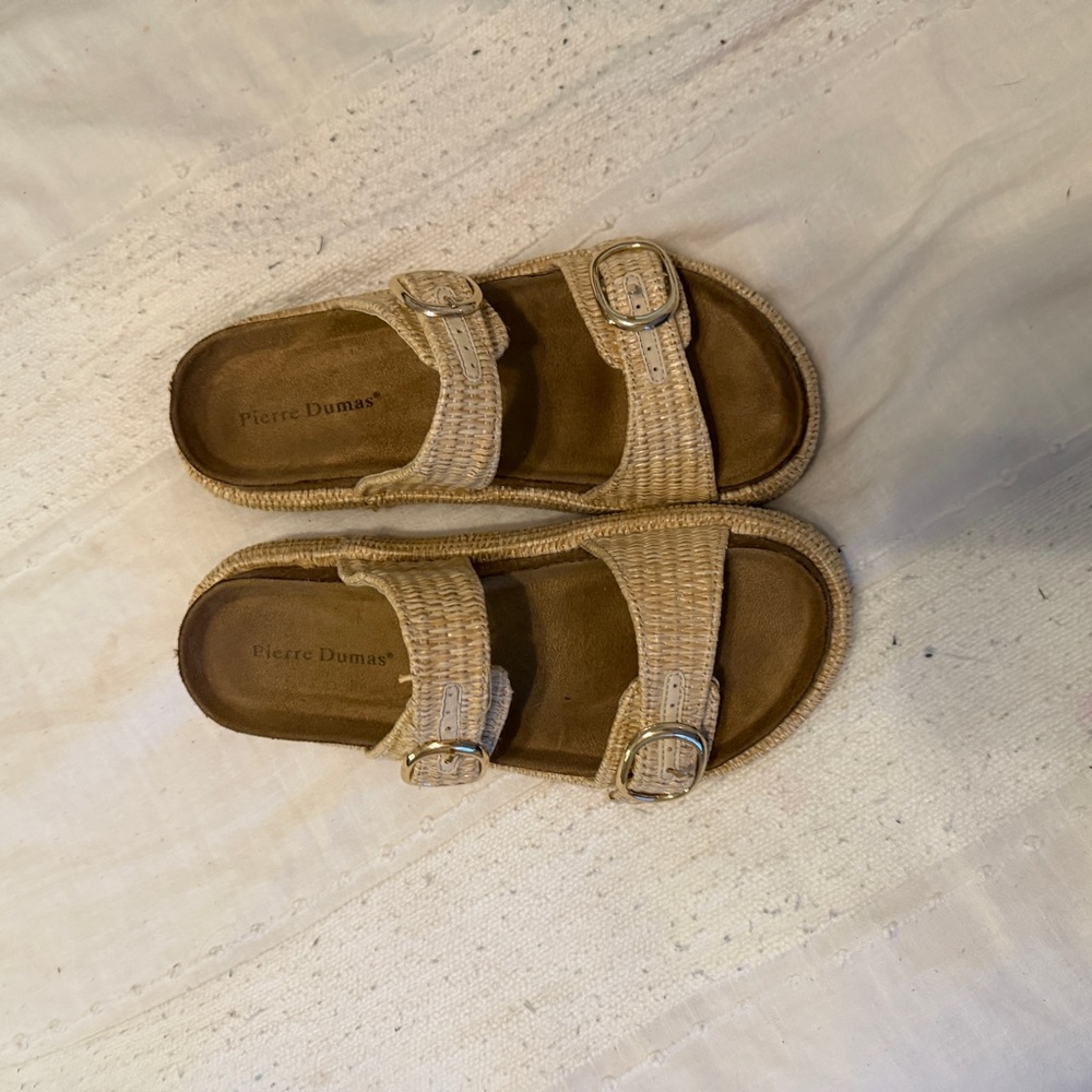Pierre Dumas Kids Beige Buckle Sandals